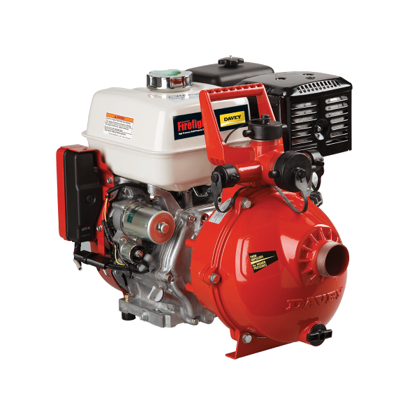 Davey 5213HE Twin Impeller Firefighter with Honda Engine 13Hp Electric Start With Roll Frame