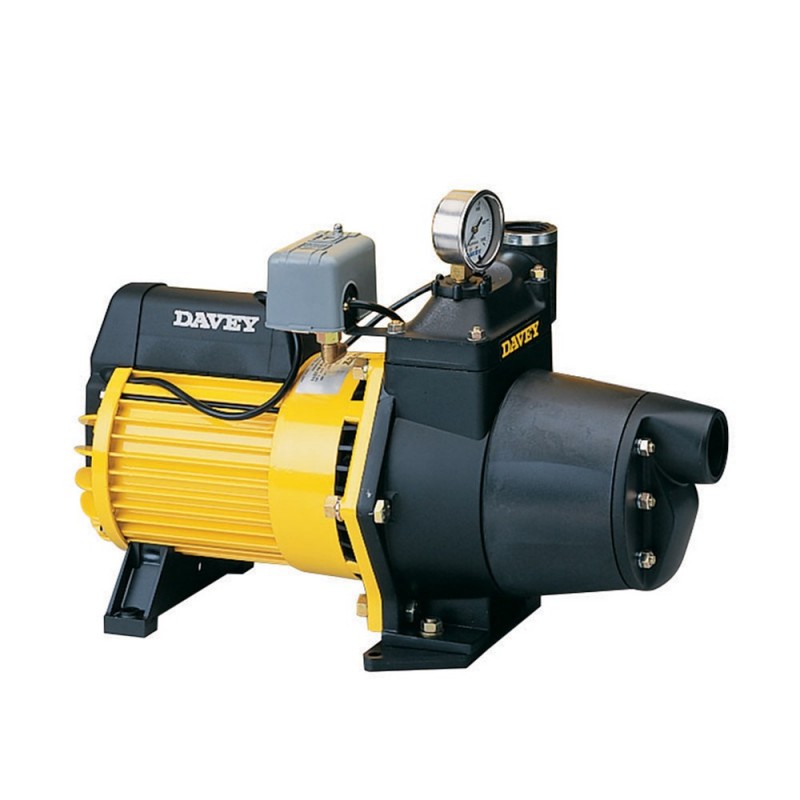 Davey 125S Shallow Well Pressure Pump - std injector - 1.4kW 240V 50Hz 1ph incl pressure switch