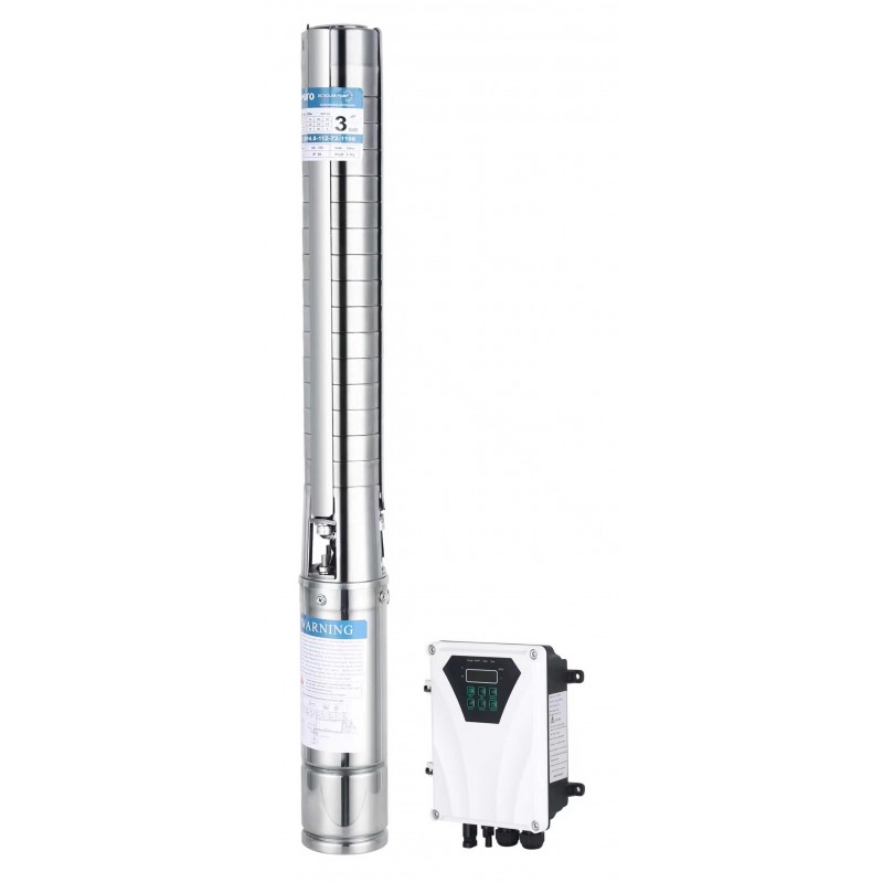 Marro 3” Deep Well DC Solar Water Pump With Controller Submersible 36V 210W Bore Hole Controller