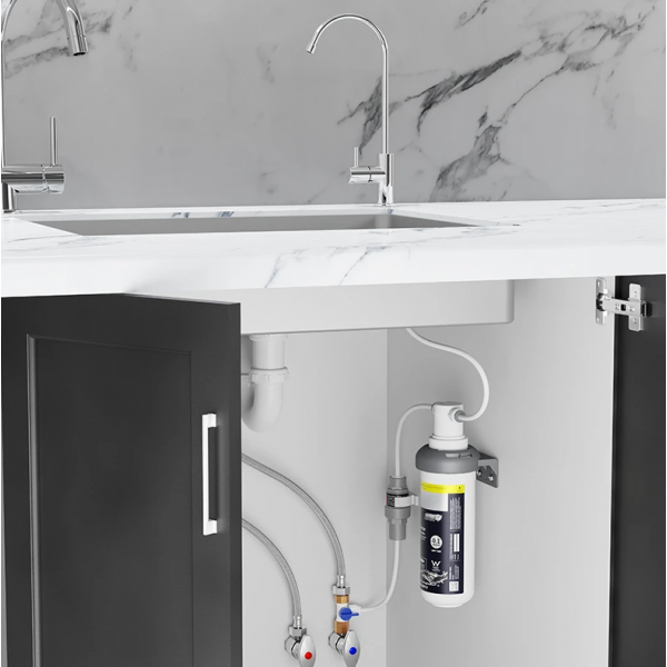 Puretec Z18 Quick-Twist Undersink Water Filter System with High Loop Faucet