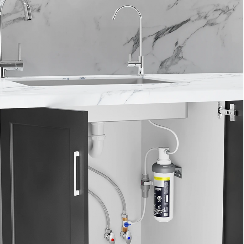 Puretec Z18 Quick-Twist Undersink Water Filter System with High Loop Faucet