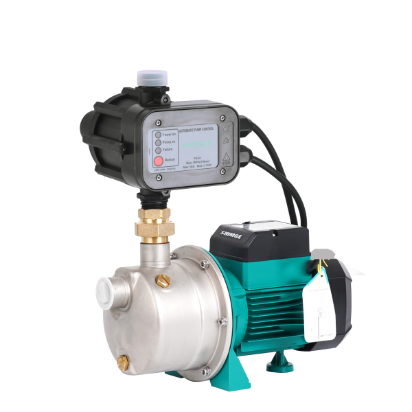 Shimge Stainless Steel AUTO Self-priming Surface Jet Pump 0.75kw JET750G1+PC